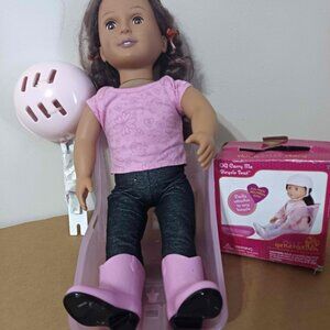 Our Generation Carry Me Doll Bicycle Seat & Pink Helmet